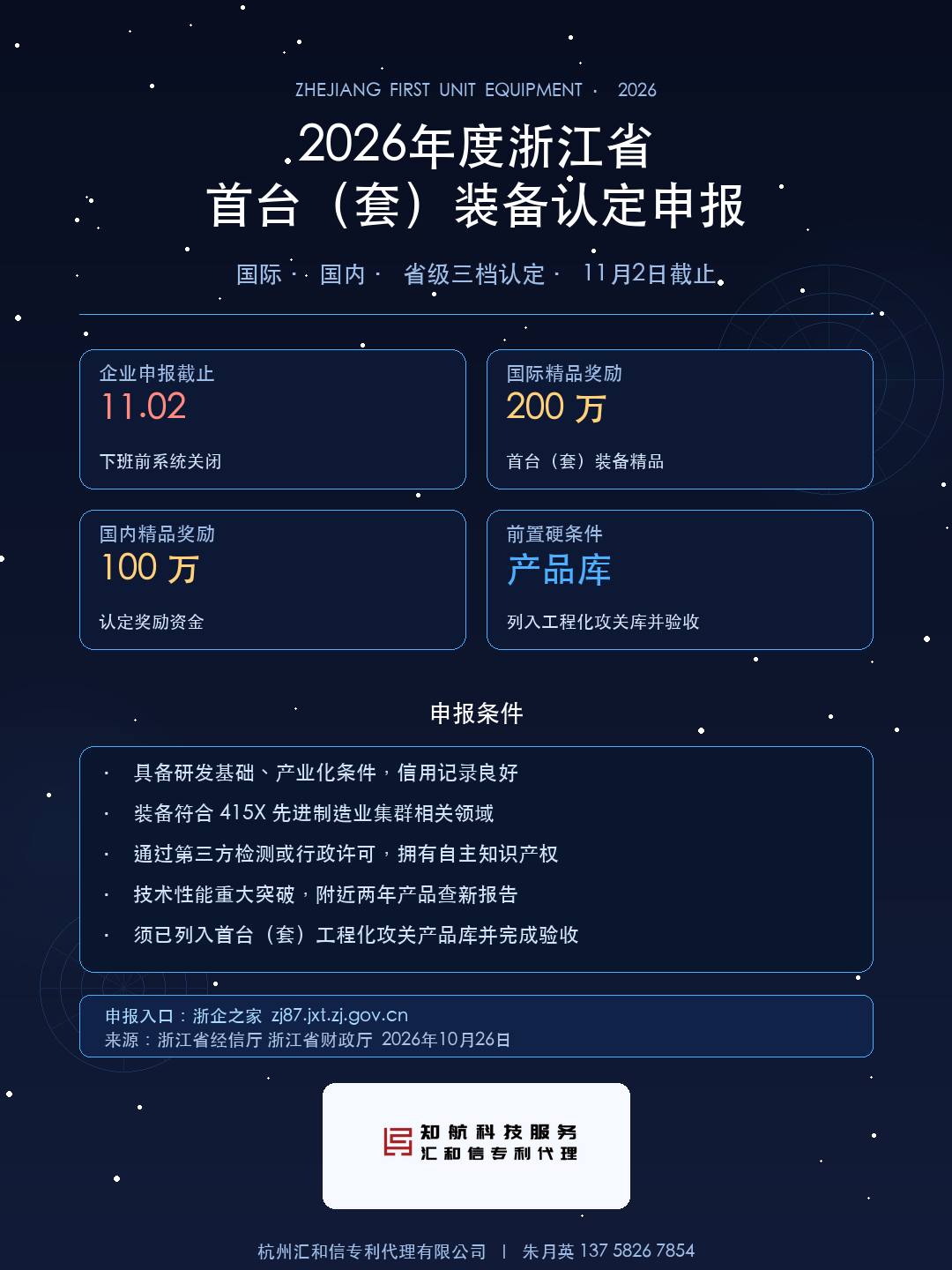 2026年度浙江省首台（套）装备认定申报要点设计图
